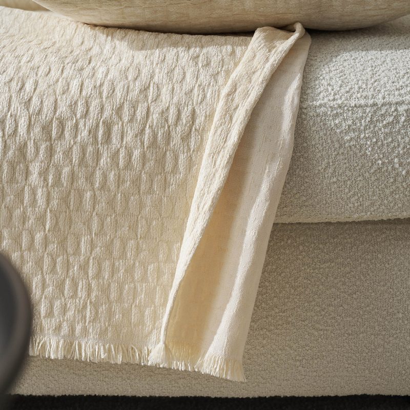 Ριχτάρι Τετραθέσιου 180x350cm GOFIS HOME Ondine Ecru 184/05 - Image 5