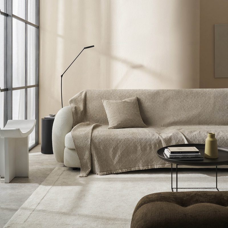 Ριχτάρι Τετραθέσιου 180x350cm GOFIS HOME  Ondine Beige 184/06 - Image 5