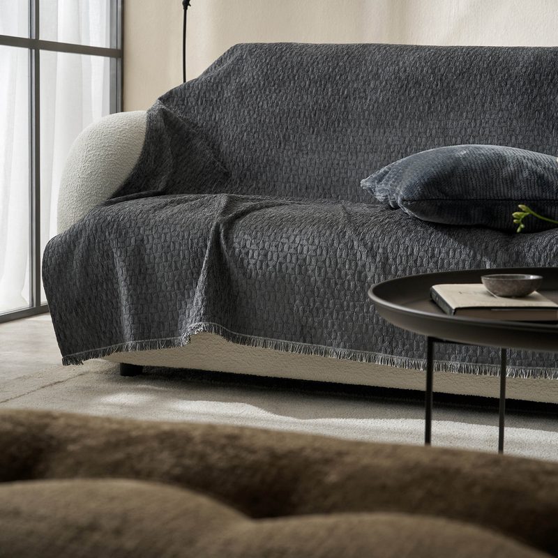 Ριχτάρι Τετραθέσιου 180x350cm GOFIS HOME  Ondine Pearl Grey 184/14