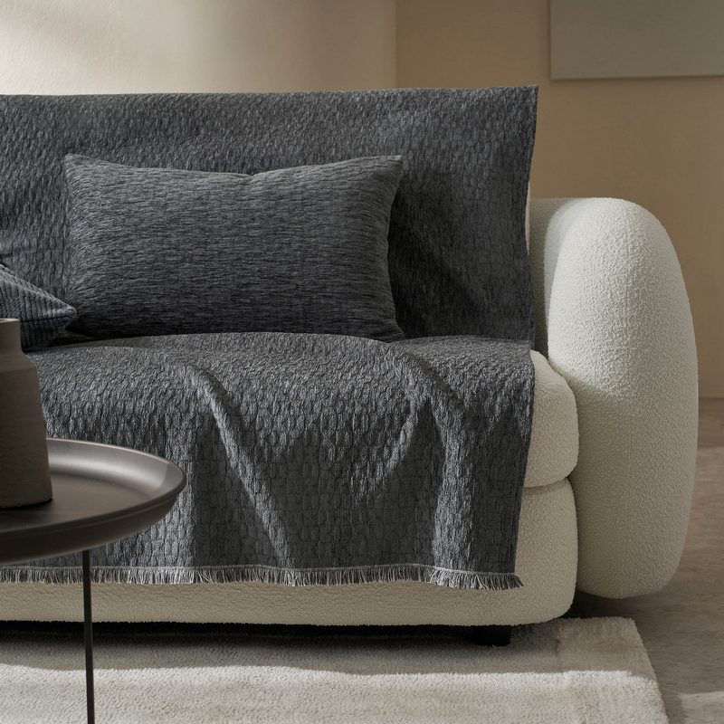 Ριχτάρι Τετραθέσιου 180x350cm GOFIS HOME  Ondine Pearl Grey 184/14 - Image 3