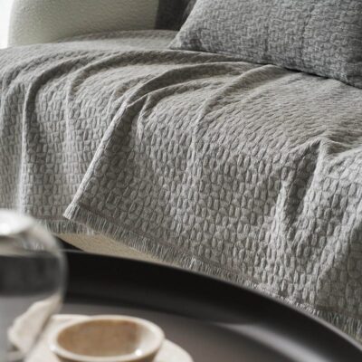 Ριχτάρι Τετραθέσιου 180x350cm GOFIS HOME Ondine Silver Grey 184/15 - Image 2