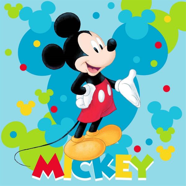 Disney Home Λαβέτα Νηπιαγωγείου Disney Home Mickey 73 30X30 Turquoise 100% Polyester