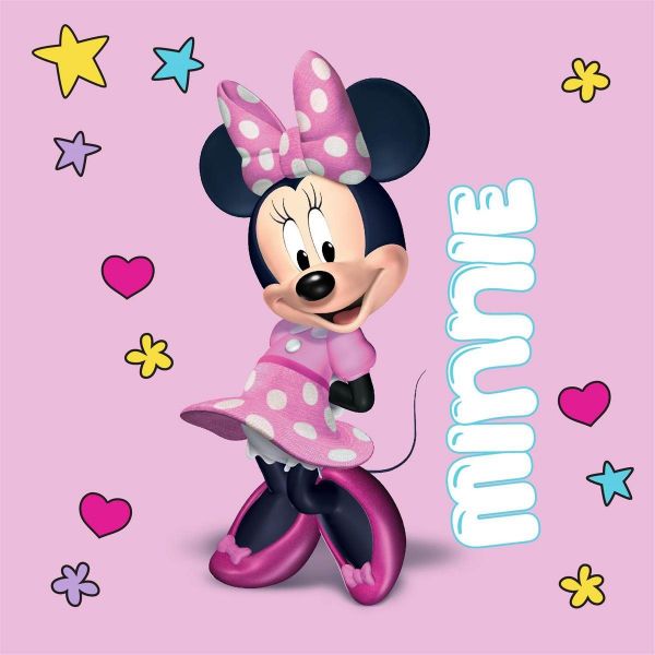 Disney Home Λαβέτα Νηπιαγωγείου Disney Home Minnie 78 30X30 Pink 100% Polyester