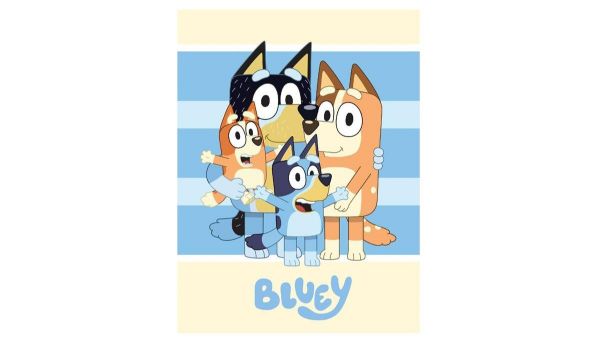 BBC Studios Κουβέρτα Fleece BBC Studios Bluey 55 100X140 Blue 100% Polyester