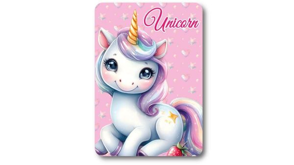 DIMcol Κουβέρτα Fleece Unicorn 56 100X140 Pink 100% Polyester