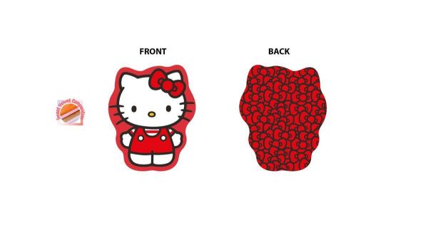 Sanrio Mini Μαξιλάρι 3D AOP Sanrio Hello Kitty 91 20 cm Red 100% Velboa