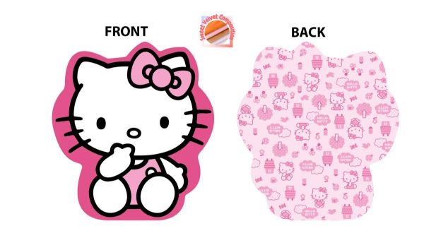 Sanrio Mini Μαξιλάρι 3D AOP Sanrio Hello Kitty 95 20 cm Pink 100% Velboa