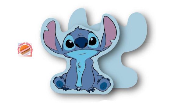 Disney Home Mini Μαξιλάρι 3D Disney Home Stitch 85 15 cm Sky Blue 100% Velboa