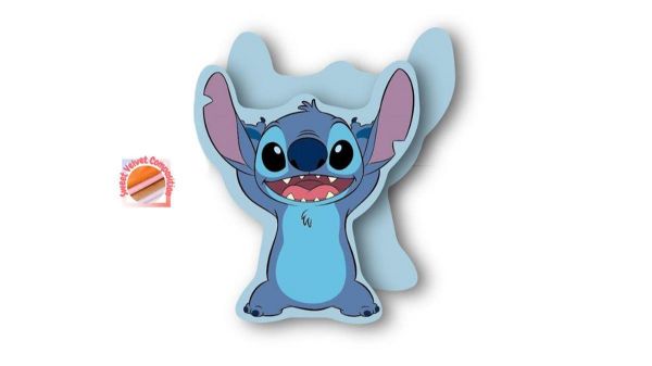 Disney Home Mini Μαξιλάρι 3D Disney Home Stitch 90 15 cm Sky Blue 100% Velboa