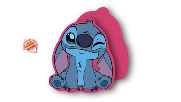 Disney Home Mini Μαξιλάρι 3D Disney Home Stitch 91 15 cm Fuchsia 100% Velboa