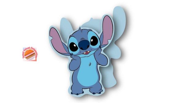 Disney Home Mini Μαξιλάρι 3D Disney Home Stitch 93 15 cm Sky Blue 100% Velboa