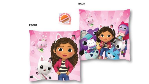DreamWorks Animation Βελούδινο Μαξιλάρι DreamWorks Gabby's Dollhouse 03 38X38 Pink 100% Velboa