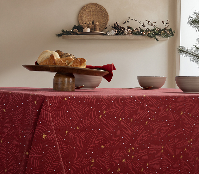 NEF-NEF ΧΡΙΣΤΟΥΓΕΝΝΙΑΤΙΚΟ ΤΡΑΠΕΖΟΜΑΝΤΗΛΟ DECEMBER 140X140, 50% BAMBAKI -50% ΠΟΛΥΕΣΤΕΡΑΣ - Image 3