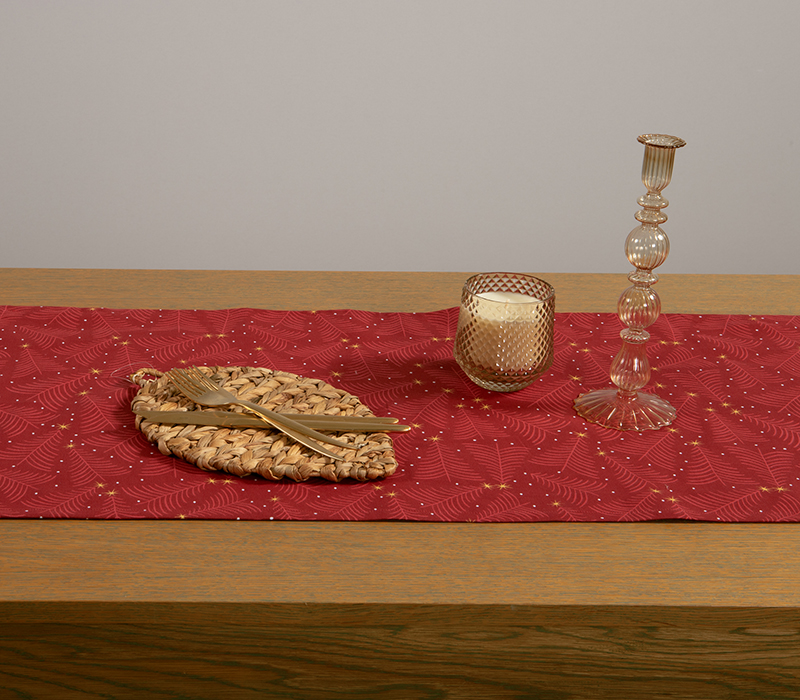 NEF-NEF ΧΡΙΣΤΟΥΓΕΝΝΙΑΤΙΚH ΤΡΑΒΕΡΣΑ DECEMBER 45Χ140, 50% BAMBAKI -50% ΠΟΛΥΕΣΤΕΡΑΣ