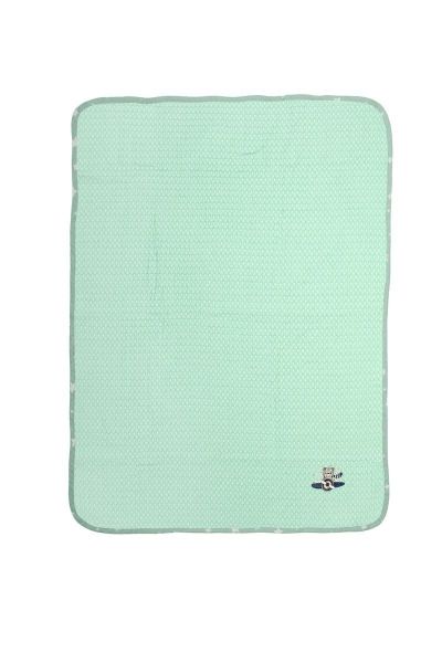 DIMcol Κουβέρτα Πικέ Με Κέντημα bebe Aviator 186 100X160 Mint 100% Cotton