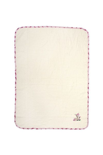 DIMcol Κουβέρτα Πικέ Με Κέντημα bebe Deer 198 80X110 Ecru-Pink 100% Cotton