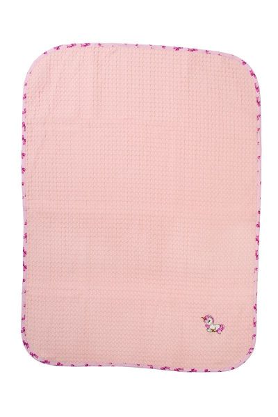 DIMcol Κουβέρτα Πικέ Με Κέντημα bebe Unicorn 187 100X160 Pink 100% Cotton