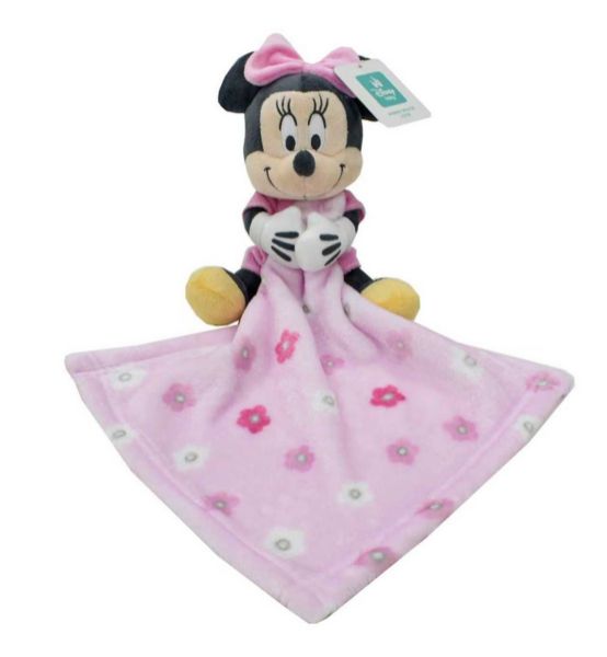 Disney Home Λούτρινο Disney Home με Πανάκι Παρηγορίας Coral Fleece Εμπριμέ bebe Minnie 37 Ύψος 25 cm Pink 100% Polyester