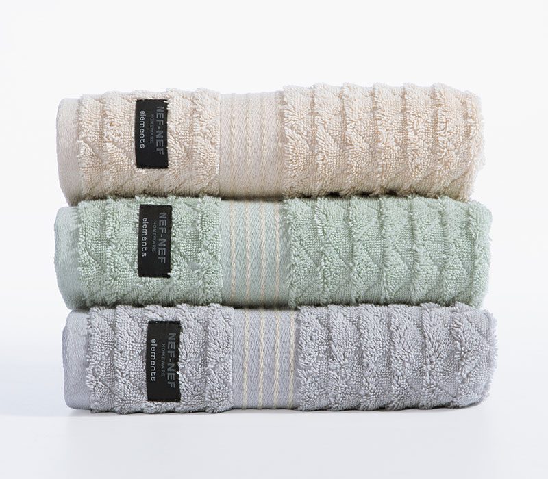 ΠΕΤΣΕΤΑ ΠΡΟΣΩΠΟΥ ELEMENTS-ELGYN 50X100 NEF-NEF HOMEWARE, 100% BAMBAKI