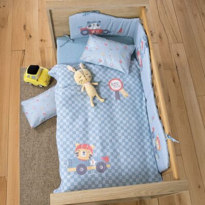 ΒΡΕΦΙΚΗ ΚΟΥΒΕΡΤΑ ΠΙΚΕ AΓΚΑΛΙΑΣ SUPER BOY 80X110 NEF-NEF HOMEWARE, 100% BAMBAKI