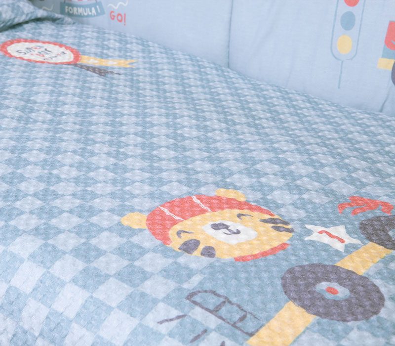 ΒΡΕΦΙΚΗ ΚΟΥΒΕΡΤΑ ΠΙΚΕ AΓΚΑΛΙΑΣ SUPER BOY 80X110 NEF-NEF HOMEWARE, 100% BAMBAKI - Image 2