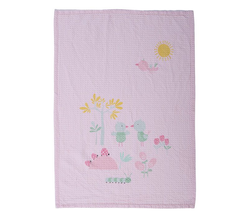 ΒΡΕΦΙΚΗ ΚΟΥΒΕΡΤΑ ΠΙΚΕ AΓΚΑΛΙΑΣ SPRING HAPPINESS 80X110 NEF-NEF HOMEWARE, 100% BAMBAKI - Image 3