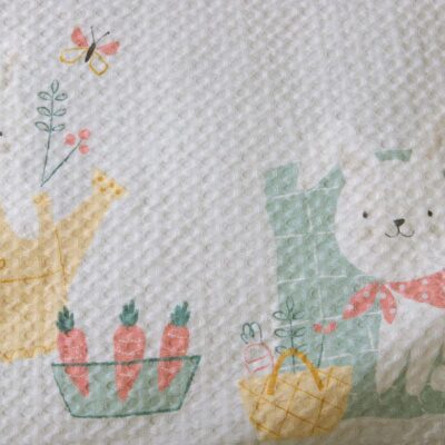 ΒΡΕΦΙΚΗ ΚΟΥΒΕΡΤΑ ΠΙΚΕ AΓΚΑΛΙΑΣ PIC NIC TOGETHER 80X110 NEF-NEF HOMEWARE, 100% BAMBAKI - Image 2