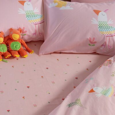 ΠΑΙΔΙΚΑ ΣΕΤ ΣΕΝΤΟΝΙΑ ΜΟΝΑ BIRDS MANIA 170X260 NEF-NEF HOMEWARE, 100% BAMBAKI - Image 3