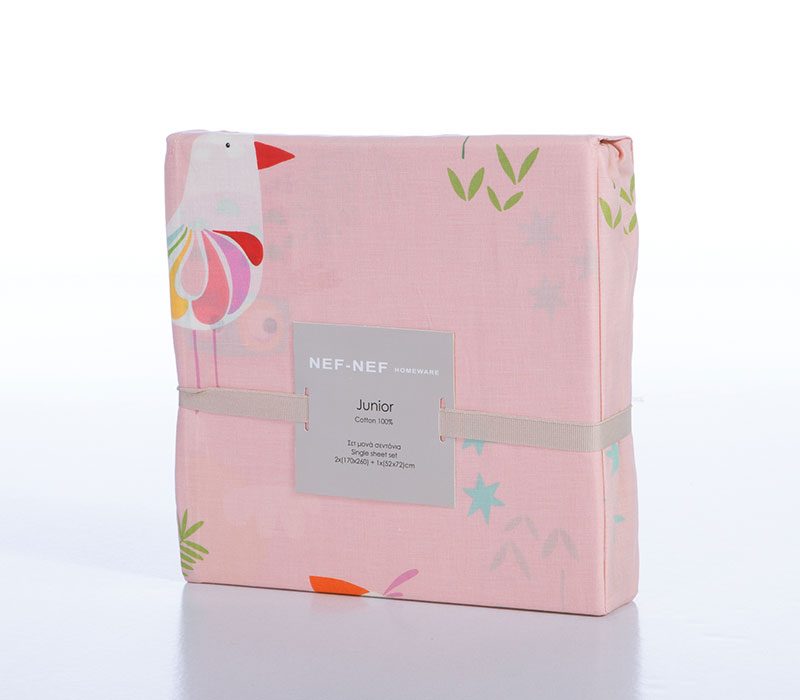 ΠΑΙΔΙΚΑ ΣΕΤ ΣΕΝΤΟΝΙΑ ΜΟΝΑ BIRDS MANIA 170X260 NEF-NEF HOMEWARE, 100% BAMBAKI - Image 5