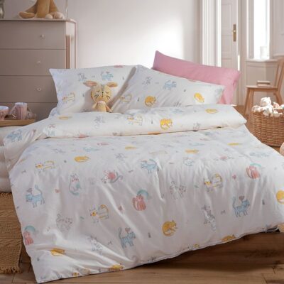 ΠΑΙΔΙΚΑ ΣΕΤ ΣΕΝΤΟΝΙΑ ΜΟΝΑ CAT LIFE 170X260 NEF-NEF HOMEWARE, 100% BAMBAKI