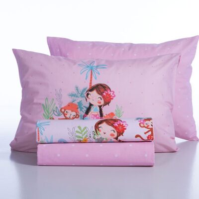 ΠΑΙΔΙΚΑ ΣΕΤ ΣΕΝΤΟΝΙΑ ΜΟΝΑ WELCOME TO INDIA 170X260 NEF-NEF HOMEWARE, 100% BAMBAKI - Image 4