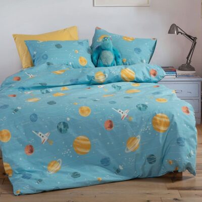 ΠΑΙΔΙΚΑ ΣΕΤ ΣΕΝΤΟΝΙΑ ΜΟΝΑ THIS IS MY GALAXY 170X260 NEF-NEF HOMEWARE, 100% BAMBAKI