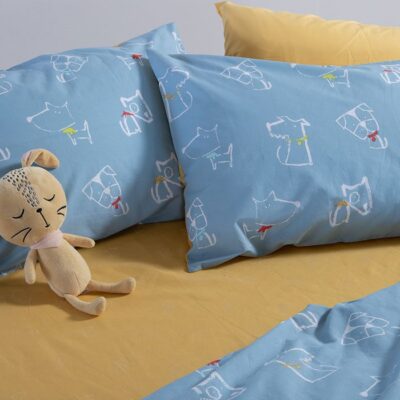 ΠΑΙΔΙΚΑ ΣΕΤ ΣΕΝΤΟΝΙΑ ΜΟΝΑ DOG LIFE 170X260 NEF-NEF HOMEWARE, 100% BAMBAKI - Image 3