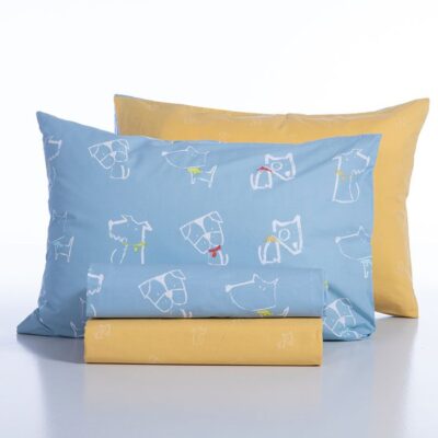 ΠΑΙΔΙΚΑ ΣΕΤ ΣΕΝΤΟΝΙΑ ΜΟΝΑ DOG LIFE 170X260 NEF-NEF HOMEWARE, 100% BAMBAKI - Image 4