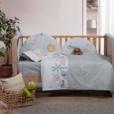 ΒΡΕΦΙΚΑ ΣΕΤ ΣΕΝΤΟΝΙΑ ΚΟΥΝΙΑΣ SAVANA NEF-NEF HOMEWARE, 100% ΒΑΜΒΑΚΙ