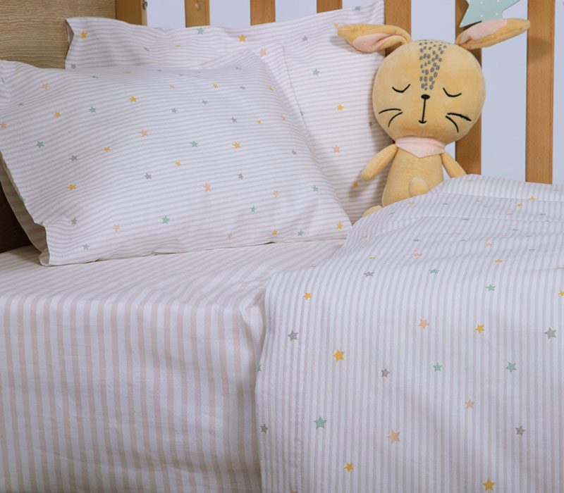 ΒΡΕΦΙΚΑ ΣΕΤ ΣΕΝΤΟΝΙΑ ΚΟΥΝΙΑΣ HAPPY  NEF-NEF HOMEWARE, 100% ΒΑΜΒΑΚΙ - Image 3