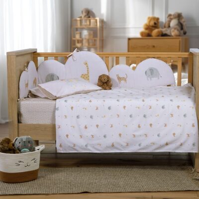 ΒΡΕΦΙΚΑ ΣΕΤ ΣΕΝΤΟΝΙΑ ΚΟΥΝΙΑΣ JUNGLE IN MOTION NEF-NEF HOMEWARE, 100% ΒΑΜΒΑΚΙ