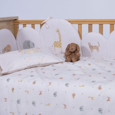 ΒΡΕΦΙΚΑ ΣΕΤ ΣΕΝΤΟΝΙΑ ΚΟΥΝΙΑΣ JUNGLE IN MOTION NEF-NEF HOMEWARE, 100% ΒΑΜΒΑΚΙ - Image 2