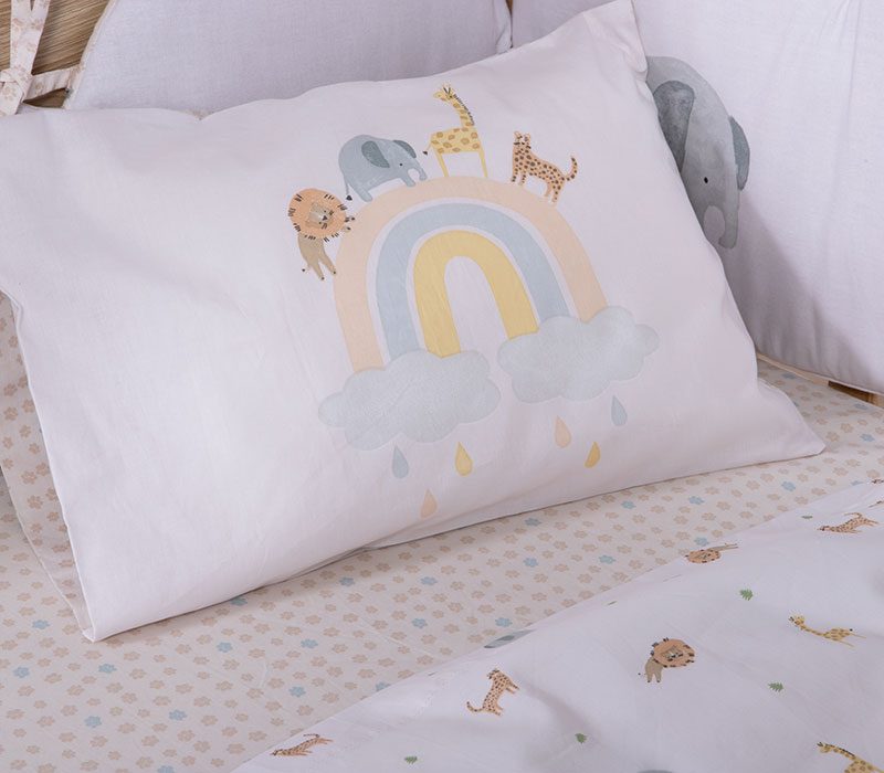 ΒΡΕΦΙΚΑ ΣΕΤ ΣΕΝΤΟΝΙΑ ΚΟΥΝΙΑΣ JUNGLE IN MOTION  NEF-NEF HOMEWARE, 100% ΒΑΜΒΑΚΙ - Image 4