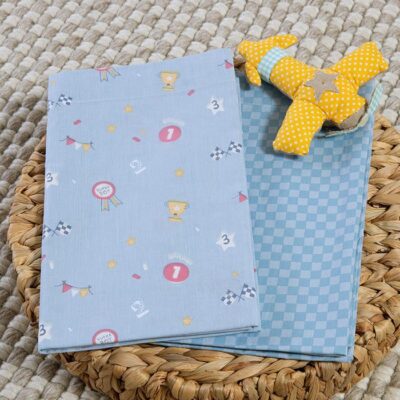 ΒΡΕΦΙΚΑ ΣΕΤ ΣΕΝΤΟΝΙΑ ΛΙΚΝΟΥ 2ΤΜΧ SUPER BOY NEF-NEF HOMEWARE, 100% ΒΑΜΒΑΚΙ