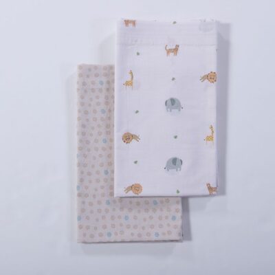 ΒΡΕΦΙΚΑ ΣΕΤ ΣΕΝΤΟΝΙΑ ΛΙΚΝΟΥ 2ΤΜΧ JUNGLE IN MOTION NEF-NEF HOMEWARE, 100% ΒΑΜΒΑΚΙ - Image 2