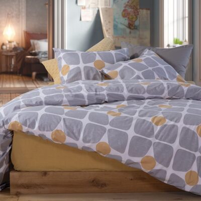 ΣΕΤ ΣΕΝΤΟΝΙΑ ΥΠΕΡΔΙΠΛΑ CASUAL COREO ΜΕ ΛΑΣΤΙΧΟ NEF-NEF HOMEWARE, 100% ΒΑΜΒΑΚΙ - Image 2