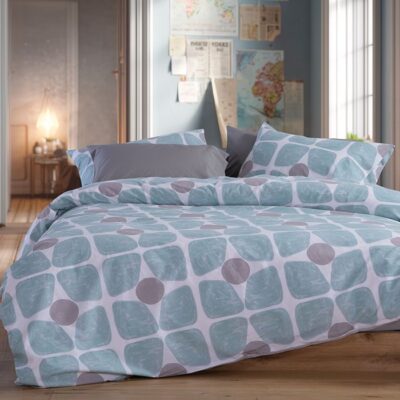 ΣΕΤ ΣΕΝΤΟΝΙΑ ΥΠΕΡΔΙΠΛΑ CASUAL COREO ΜΕ ΛΑΣΤΙΧΟ NEF-NEF HOMEWARE, 100% ΒΑΜΒΑΚΙ - Image 3