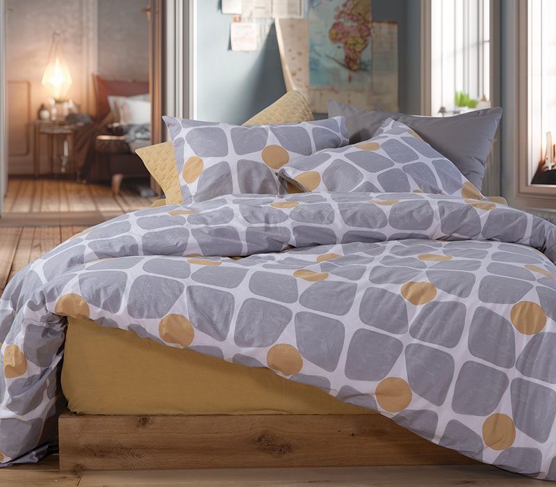 ΣΕΤ ΣΕΝΤΟΝΙΑ KING SIZE ΜΕ ΛΑΣΤΙΧΟ CASUAL COREO  NEF-NEF HOMEWARE, 100% ΒΑΜΒΑΚΙ - Image 2