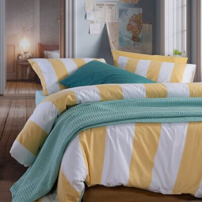 ΚΟΥΒΕΡΤΑ ΠΙΚΕ ΜΟΝΗ NEW GOLF 180X240 NEF-NEF HOMEWARE, 100% ΒΑΜΒΑΚΙ - Image 3