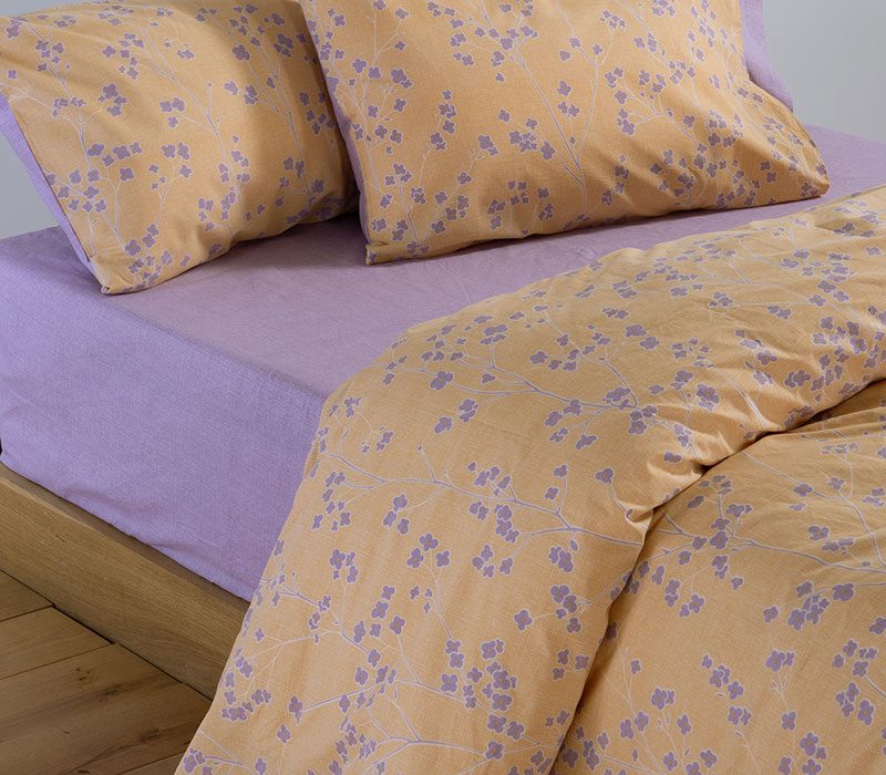 ΣΕΤ ΣΕΝΤΟΝΙΑ ΒΑΜΒΑΚΕΡΑ ΔΙΠΛΑ FLORIVA 200Χ270 NEF-NEF HOMEWARE, 100% ΒΑΜΒΑΚΙ - Image 4