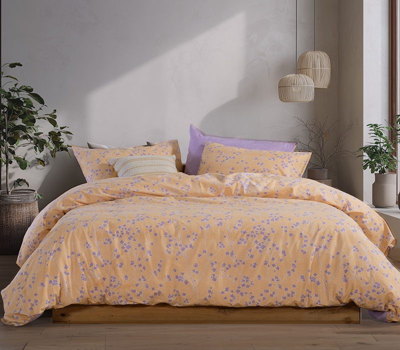 ΣΕΤ ΣΕΝΤΟΝΙΑ ΒΑΜΒΑΚΕΡΑ KING SIZE FLORIVA ΜΕ ΛΑΣΤΙΧΟ NEF-NEF HOMEWARE, 100% ΒΑΜΒΑΚΙ