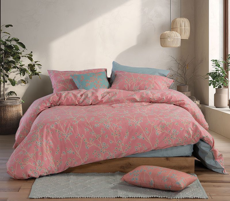 ΣΕΤ ΣΕΝΤΟΝΙΑ ΒΑΜΒΑΚΕΡΑ KING SIZE FLORIVA ΜΕ ΛΑΣΤΙΧΟ NEF-NEF HOMEWARE, 100% ΒΑΜΒΑΚΙ - Image 2