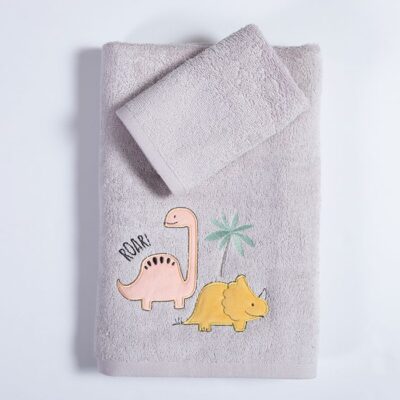 ΠΑΙΔΙΚΕΣ ΠΕΤΣΕΤΕΣ ΣΕΤ 2TMX DINOSAUR ART NEF-NEF HOMEWARE, 100% ΒΑΜΒΑΚΙ - Image 2