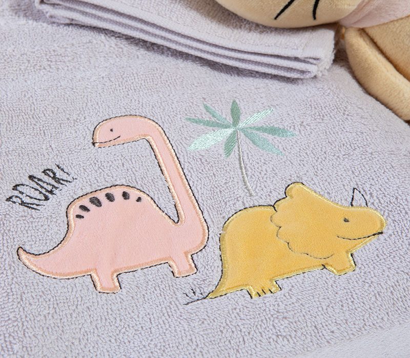 ΠΑΙΔΙΚΕΣ ΠΕΤΣΕΤΕΣ ΣΕΤ 2TMX DINOSAUR ART NEF-NEF HOMEWARE, 100% ΒΑΜΒΑΚΙ - Image 3